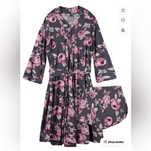 Chic Floral Robe and Shorts Set